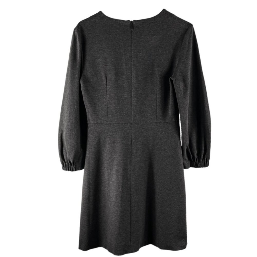 Tibi Mini Dress Charcoal Heather Gray 3/4 Sleeves Lined Size 4 Minimalist Chic - Picture 5 of 16